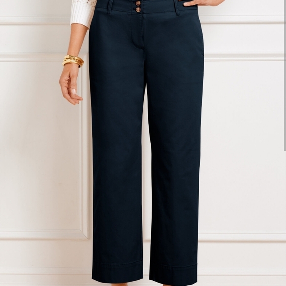 Talbots Blue Wide Leg Pants with High Waist and Relaxed Fit 16 - Picture 1 of 6